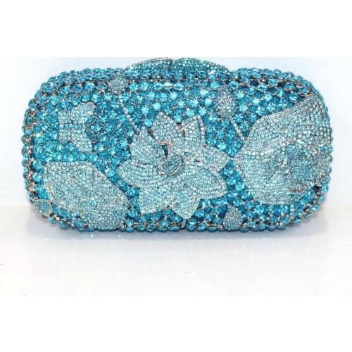 Elegant Women Evening Bag with Handle Chain Shoulder Handbags Diamonds Metal Party Wedding Purse Bags Ladies Party Small Purse