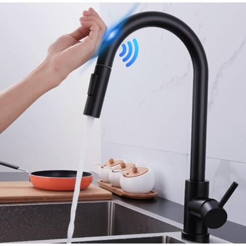 304 Stainless Steel Electric Sensor Faucet Automatic Induction Sensor Water Faucet for Bathroom Kitchen Hotel (without battery)