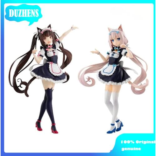 100% Original genuine NEKOPARA Chocolat and Vanilla 20cm PVC Action Figure Anime Figure Model Toys Figure Collection Doll Gift