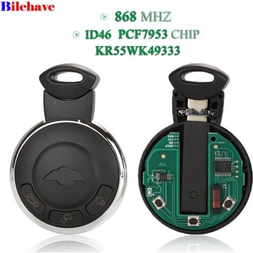 Bilchave 3 Buttons 868Mhz ID46 PCF7953 Chip Smart Remote Car Key Fob For BMW MiNi Cooper Cooper S ONE D Cabrio KR55WK49333