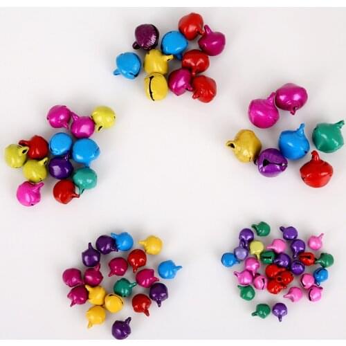 50-300PCS Jingle Bells Gold & Silver&Mixed Iron Loose Beads For Festival Party Christmas Tree Decorations DIY Craft Supplier
