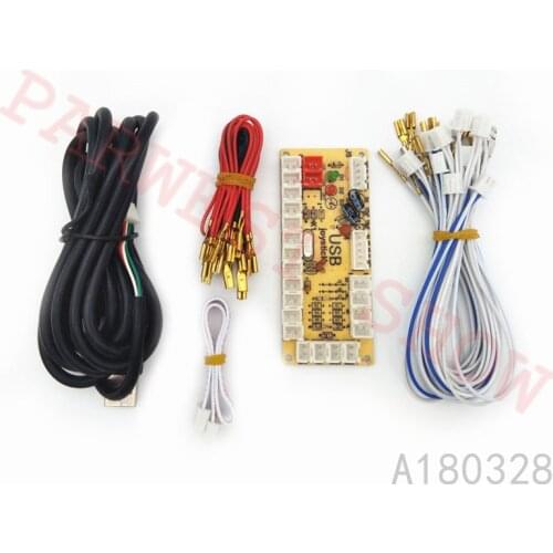 5V Zero Delay Arcade Game USB Encoder joystick controller with 5Pin Sanwa wires for MAME/PC fighting game fit SANWA buttons