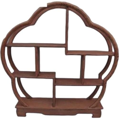 PRETTY WOOD STAND /SHELF FOR NETSUKE / SNUFF BOTTLES OR CURIOS Decorative collection of Arts and crafts