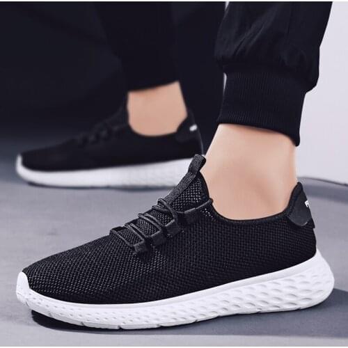 2021New Summer Men Sock Sneakers Beathable Mesh Male tennis Casual Training Shoes Lace up Running Shoes Super Light Trainers