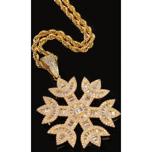 Hip Hop Fashion Men Pendent Necklace Cuban Crystal Miami Cuban Chain Gold Men gorgeous pendent Set Rock Adjustable For men