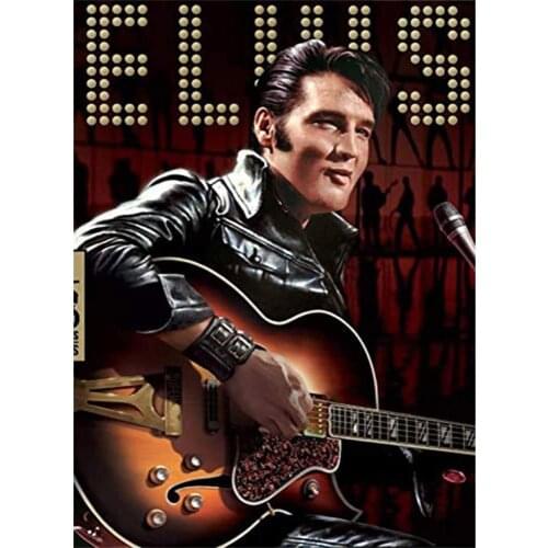 Elvis Presley DIY 11CT Cross Stitch Embroidery Kits Needlework Craft Set Printed Canvas Cotton Thread Home Decoration Sale