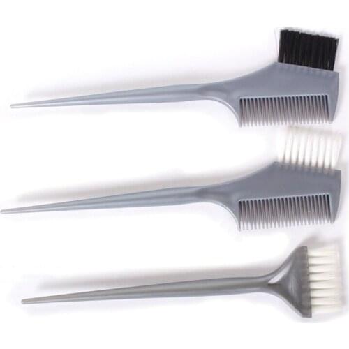 3 Types/set Strong/Soft Hair Dye Brushes Kits Hair Hairstyling Bleach Tint Perm Coloring DIY Combs Hairbrushes Salon Tools UN599