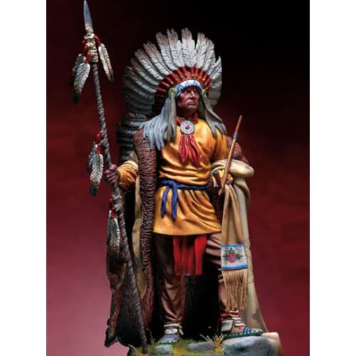 New Unassembled 1/ 16 Sitting Bull 90mm Resin Kit DIY Toys Unpainted kits