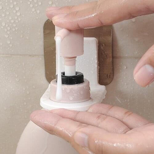 Bathroom Organizer Wall Mounted Shampoo Bottle Shelf Shower Gel Rack Liquid Soap Holder Self Adhesive Shelves Hanger