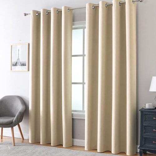 XUNTUO Thick Blackout Blinds Insulation Curtains for Living Room Bedroom Solid Color Children Blinds Window Curtains Customized