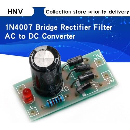 AC to DC power conversion module 1N4007 full bridge rectifier filter 12V 1A AC DC converter