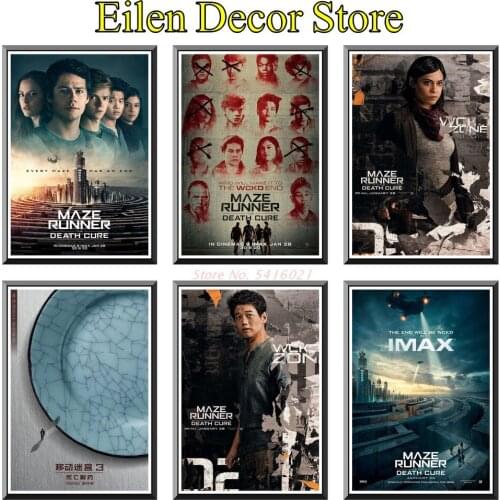 Maze Runner: The Death Cure Movie Poster Funny Wall Decoration Wall Movie Poster Art Print Vintage Retro Poster 42X30cm