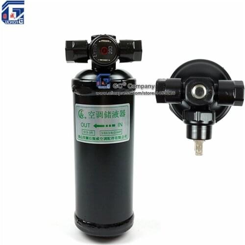 515-3R Receiver Drier Accumulator Filter #6 Thread 3/8 with Switch for Automotive A/C Air Conditioning