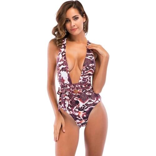 Sexy Beach Print Plus Size One Piece Swimsuit Bathing Suit Women Swimwear Women Bikini Maillot De Bain Costumi Da Bagno Donna