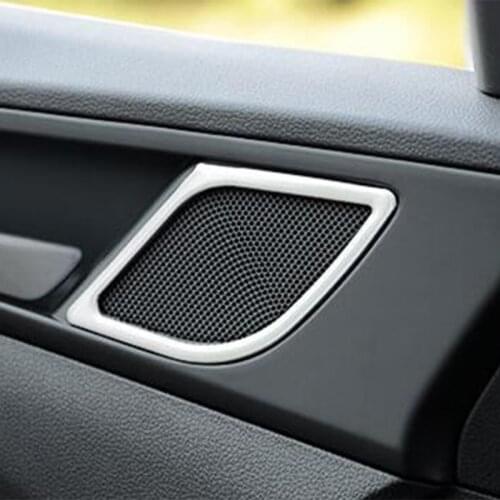 Sticker Style Stainless Steel Inside Door Audio Speak Sound Ring Hood Part For Hyundai Tucson 2015 2016 2017 2018