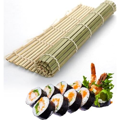 Sushi Rolling Roller DIY Sushi Mat Japanese Sushi Maker Sushi Tools Onigiri Rice Rollers Bamboo Non-stick Kitchen DIY Accessorie