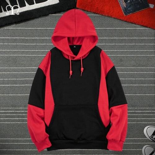 Oversize Sweatshirt Men Hooded Streetwear Hoodies Mens 2021 Hip Hop Hoodie Male Pullover Gym Tracksuits Outwear Patchwork Hoody