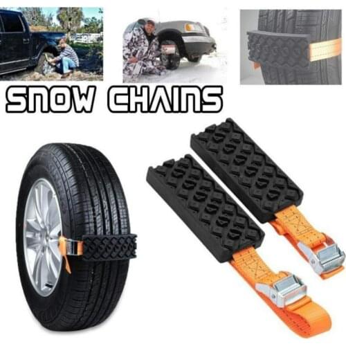Traction Blocks Durable PU Anti-Skid Car Tire with Bag Emergency Snow Mud Sand Tire Chain Straps for Snow Mud Ice Escape Board