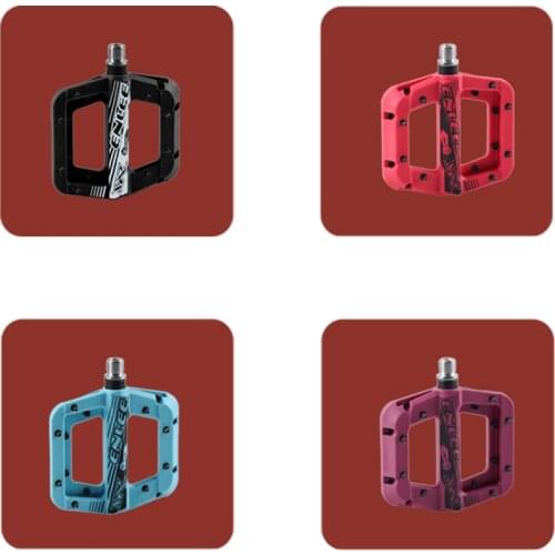 ENLEE Bicycle Pedals Nylon Fiber Ultra-light Mountain Bike Pedals 4 Colors Big Area MTB Bike Bearing Pedals Cycling Parts