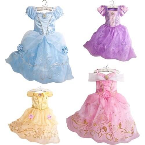Explosion models girls new dress fashion flower princess dress Halloween childrens princess dress lady baby dress