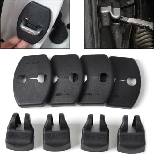DWCX Car Door Striker Cover Lock Protector + Door Check Arm Protection Cover For Toyota FJ Cruiser Highlander Yaris Alphard