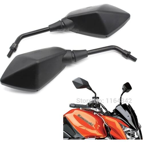 1 pair Black Custom Aluminum Motorcycle moto Mirror Rearview Side Mirrors For Kawasaki Z750 Honda Yamaha ATV Free Shipping