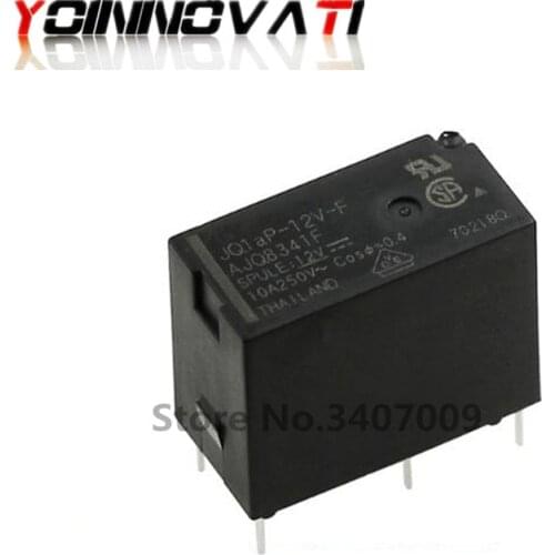 10PCS small power relays JQ1AP JQ1AP-12V-F AJQ8341F 10A 250V JQ1AP-12V 4PIN