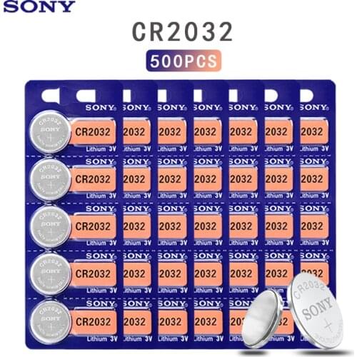 500pcs sony CR2032 3V 100% Original Lithium Battery For Watch Remote Control Calculator CR2032 2032 button cell coin batteries