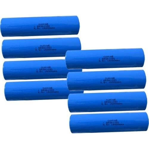 8Pcs ER261020 261020 16000mAh 3.6V Li-SOCl2 Battery Double C Lithium Batteria ER 261020 ER261020
