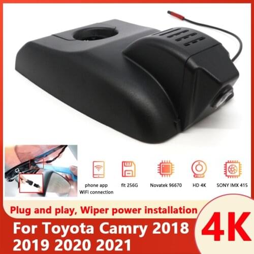 New! Car Driving Recorder Easy to install For Toyota Camry 2018 2019 2020 2021 Car DVR Wifi Video Recorder Dash Cam Camera hd 4K