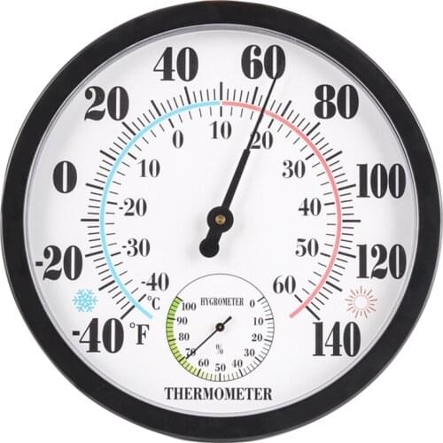 Household Humidity Temperature Meter Gauge Wall Mounted Thermometer Hygrometer Indoor Outdoor for Laboratory Warehouse K0AB