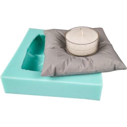 DIY Candle Holder Mold Non-stick DIY Pillow Liquid 3D Silicone Mould Handmade Aroma Soap Candle Mold Aromatherapy Making Kit