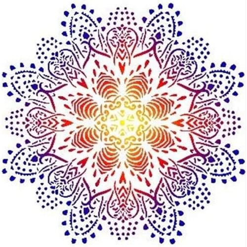 DIY Craft Layering Mandala Stencils for Painting on Wood Walls Art Scrapbooking Stamping Album Decorative Embossing Paper Cards