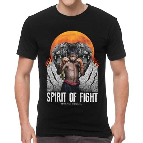 Muay Thai Kickboxing T-Shirts Men Fashion T Shirt Short Sleeve Thailand Fight Fan Tshirt Cotton Tee Top Clothing