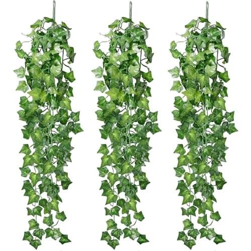 3 Pieces Artificial Hanging Ivy Vine 2.95 Feet Artificial Hanging Plants Wall Greenery for Indoor Outside Home Garden