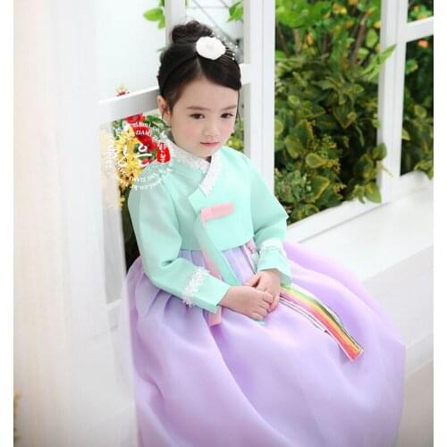 Korean Dress Korean Stage Performance Childrens Performance Korean Dress Delicious Skirt Girl Gift Dress Hanbok Dress