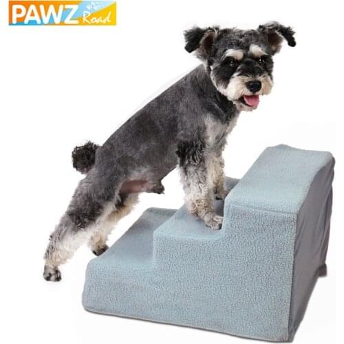 Pet Stair 3 Steps Soft Removable Cover Ladder For Small Dog Cat Animals Detachable Multi-purpose Stair For Pet Bed Sofa Car Seat