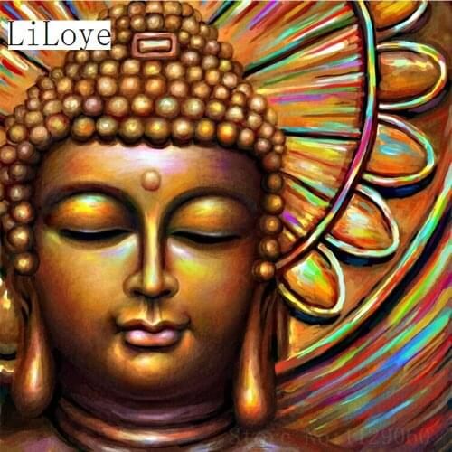 LI LOYE Diamond sewing Buddha DIY Diamond cross stitch religion crystal square diamond sets mosaic Picture unfinished decor FZ90