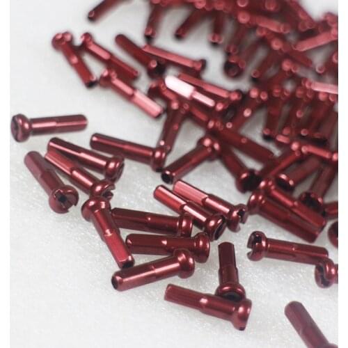72pcs SPEEDSAFE AN14 red round head alloy nipples 14G Gauge 14 14mm 16mm 12mm road bike MTB mountain bicycle wheel accessory