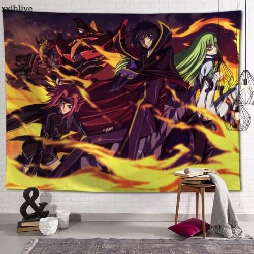Wall Tapestry Japanese Anime Code Geass Background Decorative Wall Hanging For Living Room Bedroom Dorm Room Home Decor
