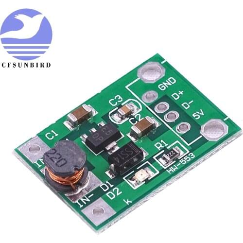 DC boost (1V-5V) rise 5V boost board 5V output without USB head mobile power supply