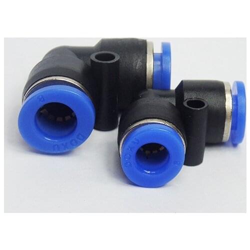 PV4 6 8 10 12MM Pneumatic L Type elbow fitting Plastic Pipe Connector Quick Fitting