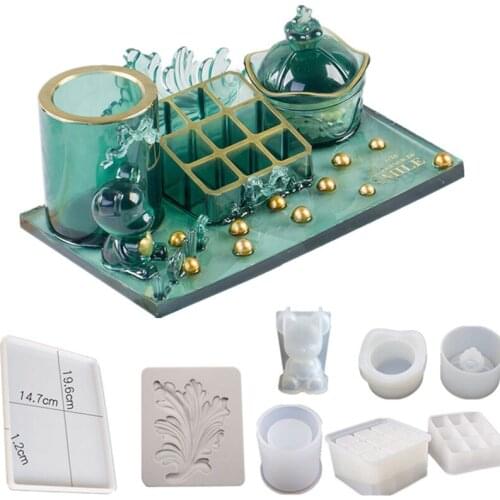 DIY lipstick jewelry storage box mold candy mold with epoxy resin jewelry accessories ornaments decoration mold household items