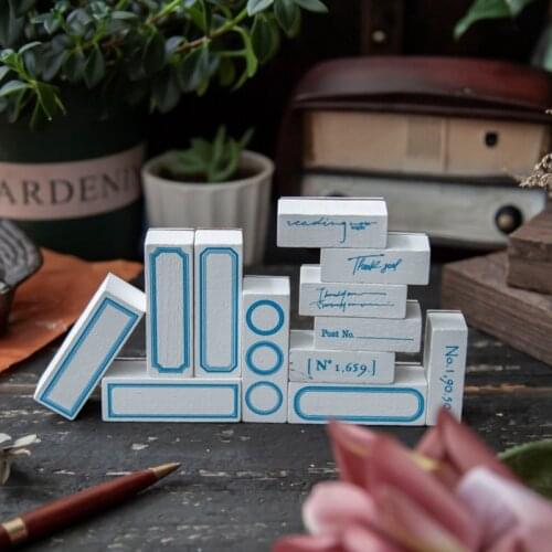 Simple Geometric Patterns Wood Stamp For Stationery DIY Scrapbooking Rubber Card Making Album Decoroation Crafts