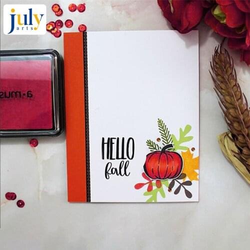 Julyarts Clear Stamps and Dies for Scrapbooking and Cutting Die Leaf DIY Beauty Creations Handmade Crafts Making