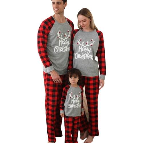 Christmas Clothes Mother And Daughter Dad Son Family Matching Outfit Wear Printed Family Pajamas Set Baby Boys Girls Winter