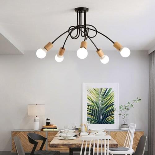 Nordic Ceiling chandelier Lamp Kitchen Dining room spider chandelier industrial Vintage Creative Surface mounted Chandelier