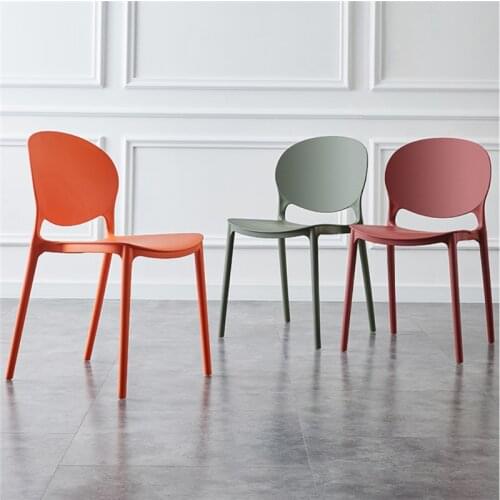Nordic Plastic Chair Home Furniture Dining Chairs for the Kitchen Furniture Leisure Creative Desk Chair Lazy Backrest Stool