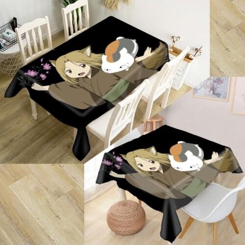 Custom Natsume Yuujinchou Tablecloth Kitchen Dining Table Decoration Home Rectangular Party Table Covers Office Plain More Size