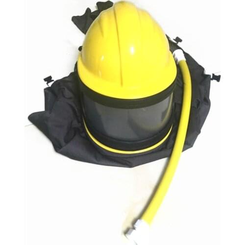 ABS safety blasting helmet, blasting suit with air hose